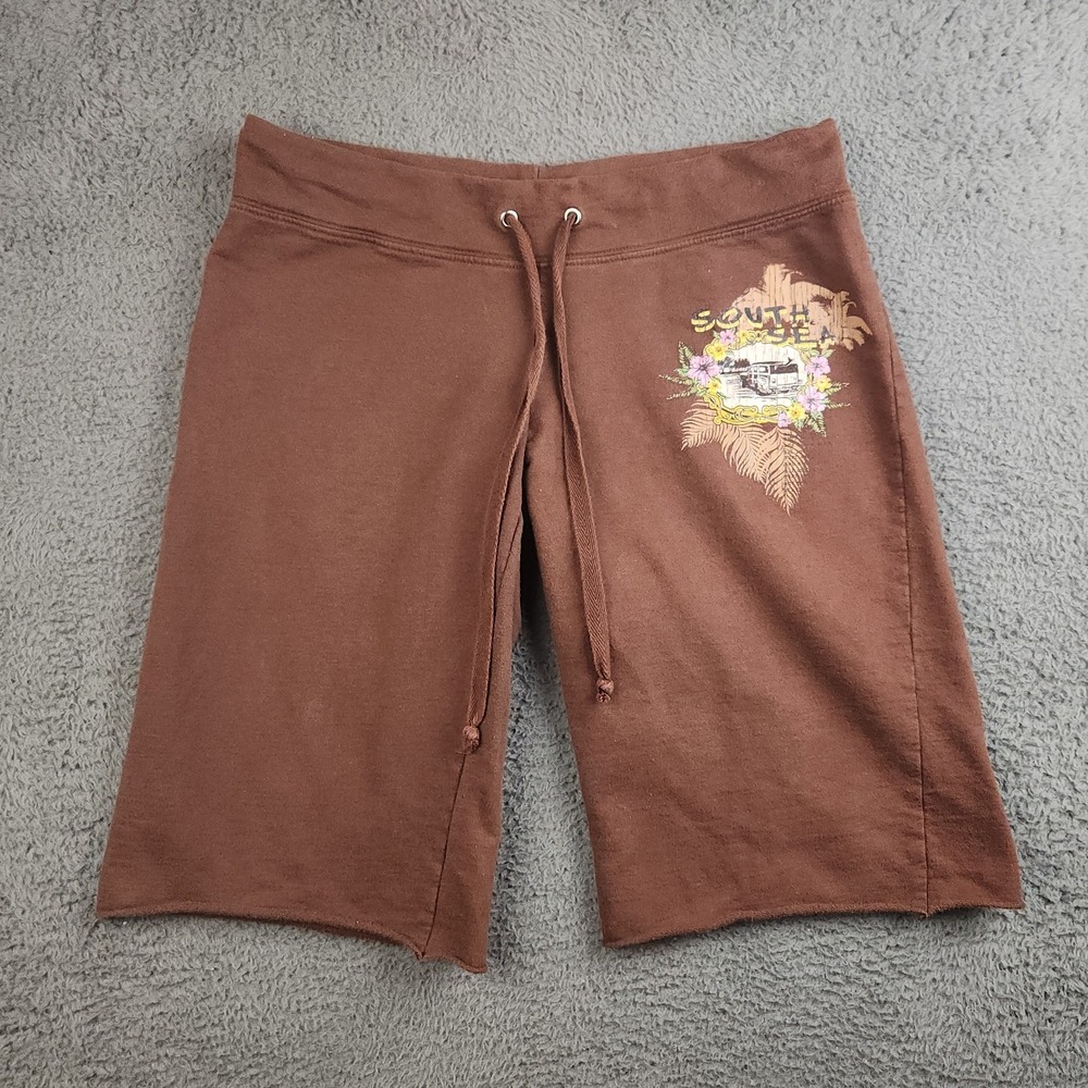 Vintage Wet Seal Low Rise Sweat Shorts Womens Med Drawstring Surf Lounge Cotton